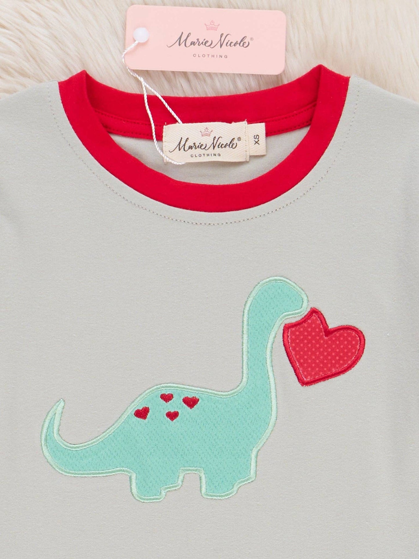 Tan Dino Love Raglan Shirt