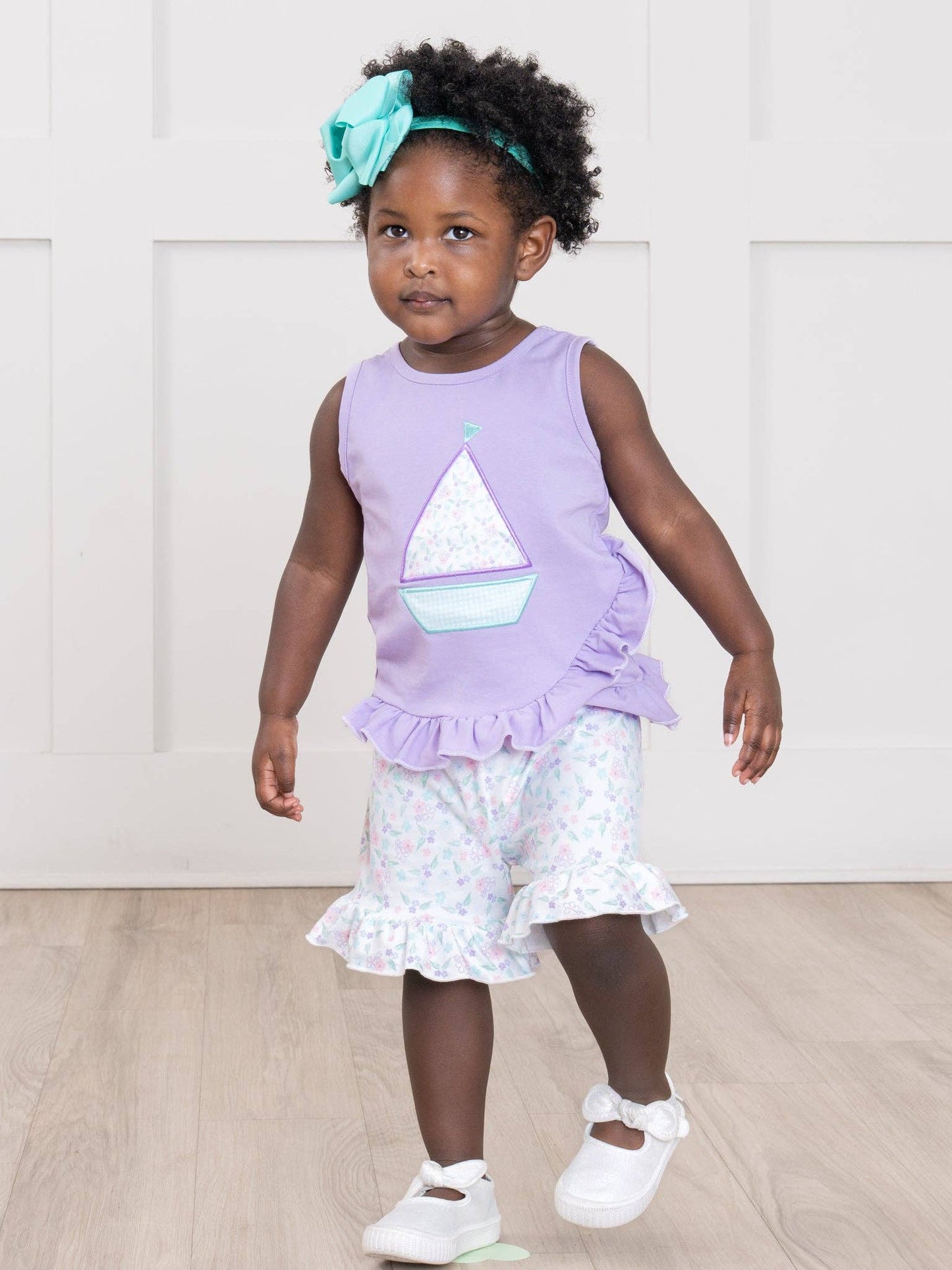Sail into Summer Embroidered Ruffle Outfit