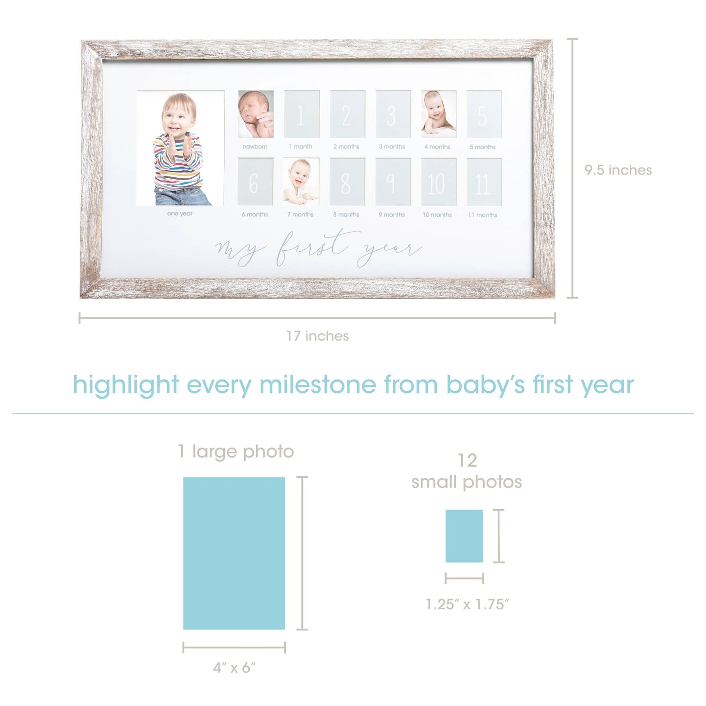 Rustic First Year Rectangle Frame