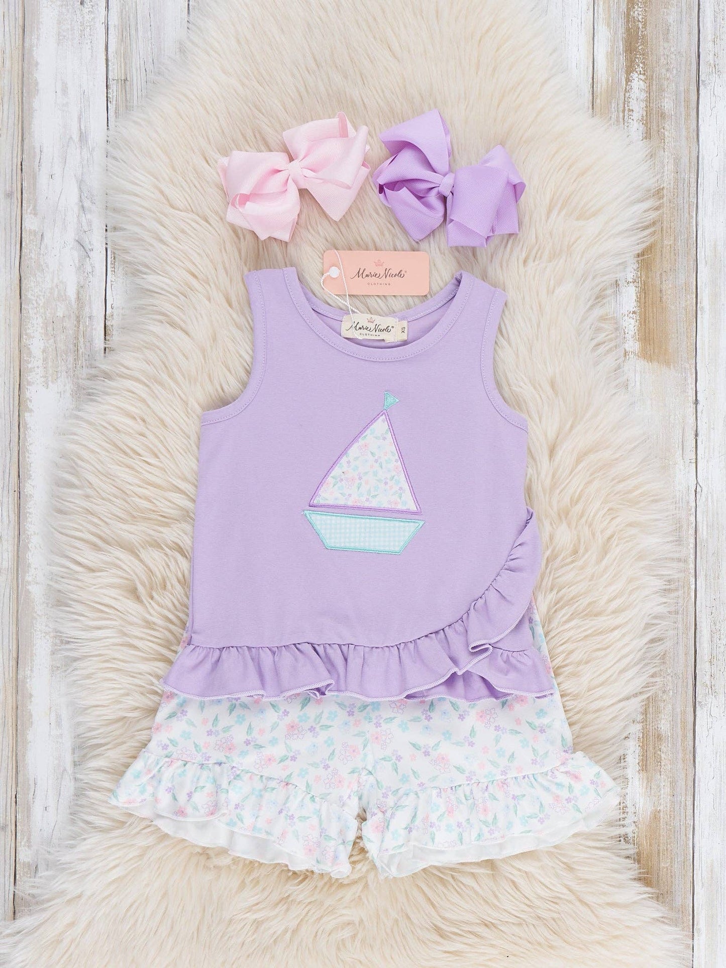 Sail into Summer Embroidered Ruffle Outfit