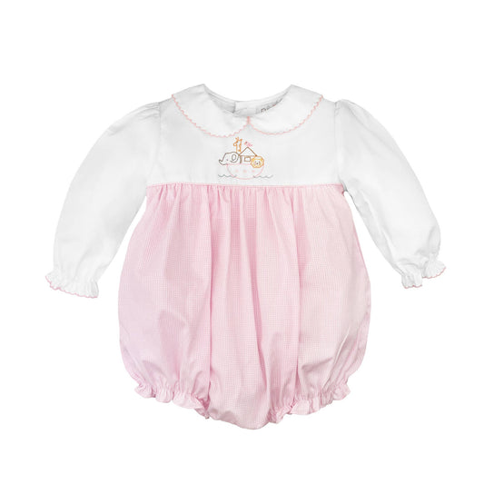 Noah's Ark Embroidered Girl Bubble