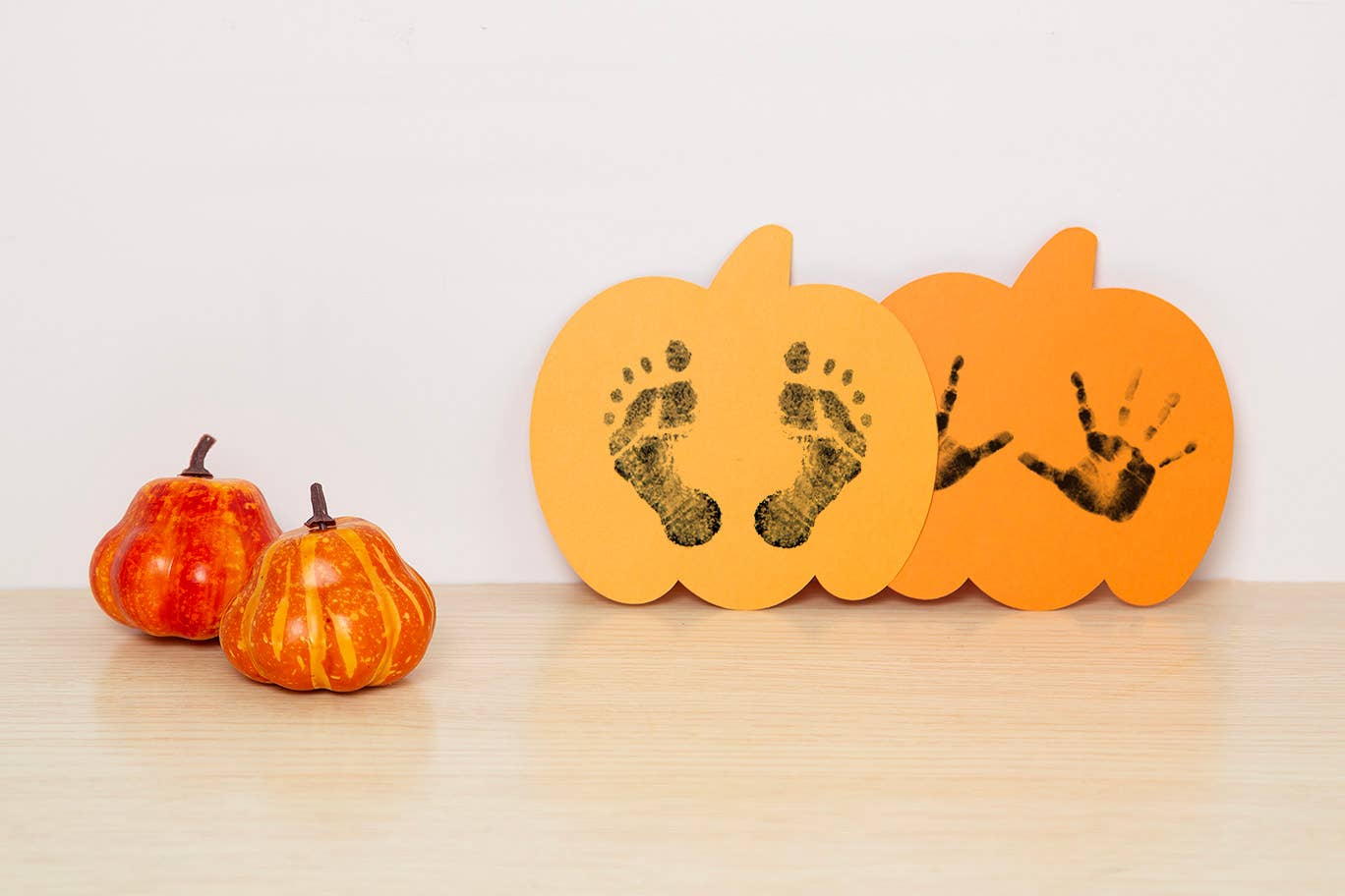 Pumpkin Clean-Touch Ink Pad Handprint, Fall And Autumn Gift