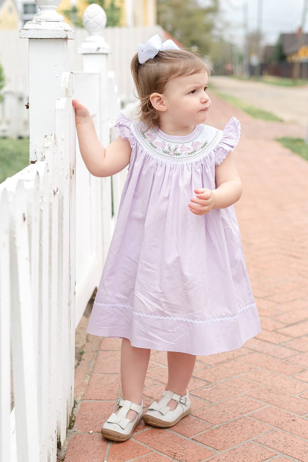 purple smocked easter dress mgoYE Girls Dress Easter Dress Girls Long Sleeve Dress Dot Square Neck Smocked Spring Fall Dresses(Purple,11-12 Years)