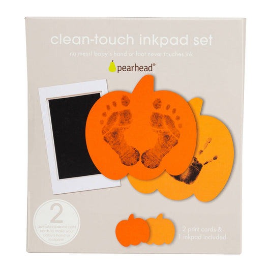 Pumpkin Clean-Touch Ink Pad Handprint, Fall And Autumn Gift