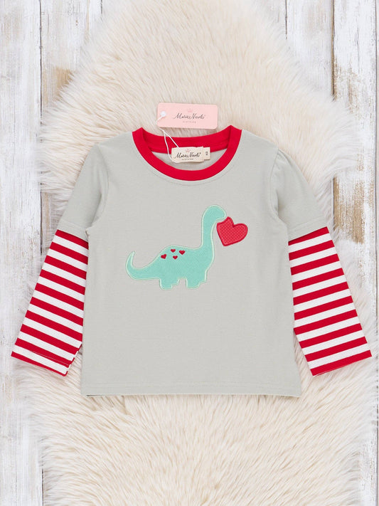 Tan Dino Love Raglan Shirt