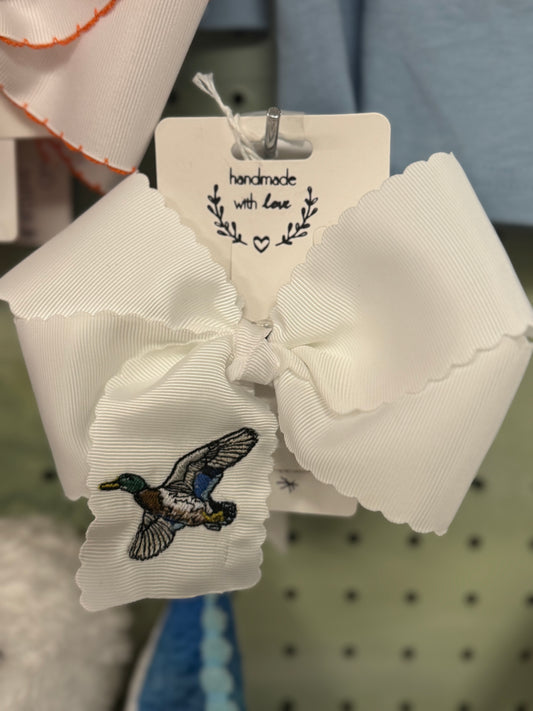 Mallard Embroidered Bow