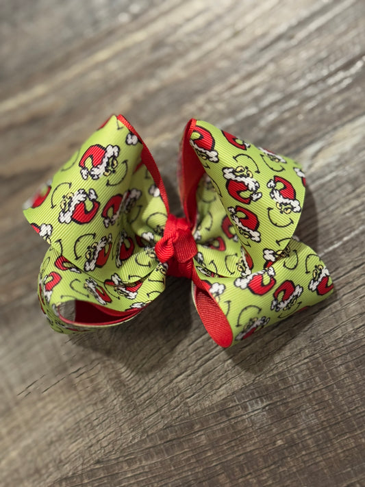 Handmade Grinch Bow
